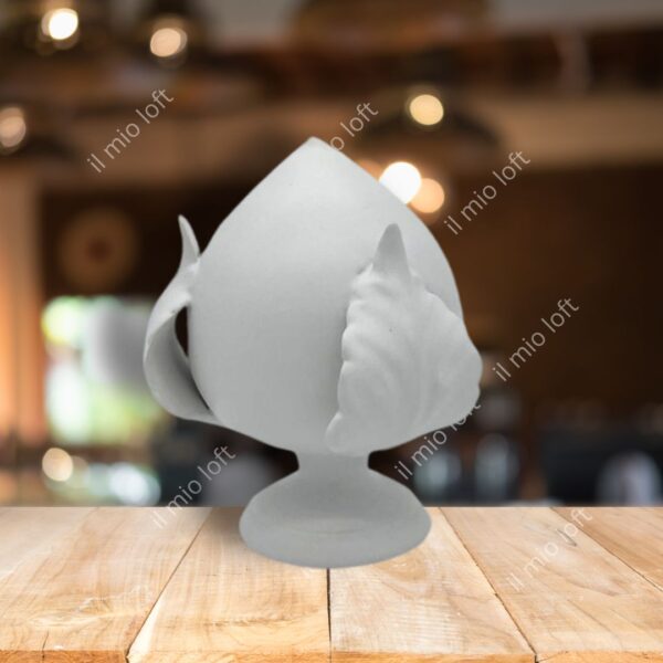 Pumo pugliese in ceramica bianco opaco
